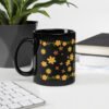 Black glossy motivational mug with “Growth Beats Flawless” quote by Nazia S – empowering drinkware for daily mindset and motivation.