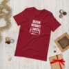 Unisex motivational t shirt with dream without limits quote, worn by model outdoors, designed by Nazia S, inspirational daily wear