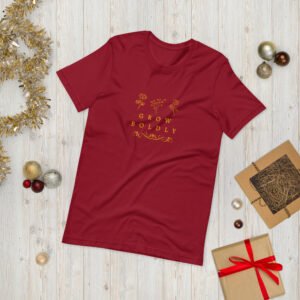 Unisex inspirational t shirt by Nazia S featuring bold, minimalist design inspired by growth, strength, and everyday empowerment.