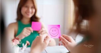 7 Inspirational Word Of The Day Ideas To Uplift You Sticky notes with inspirational words of the day posted on a mirror to reinforce morning affirmations and positivity.